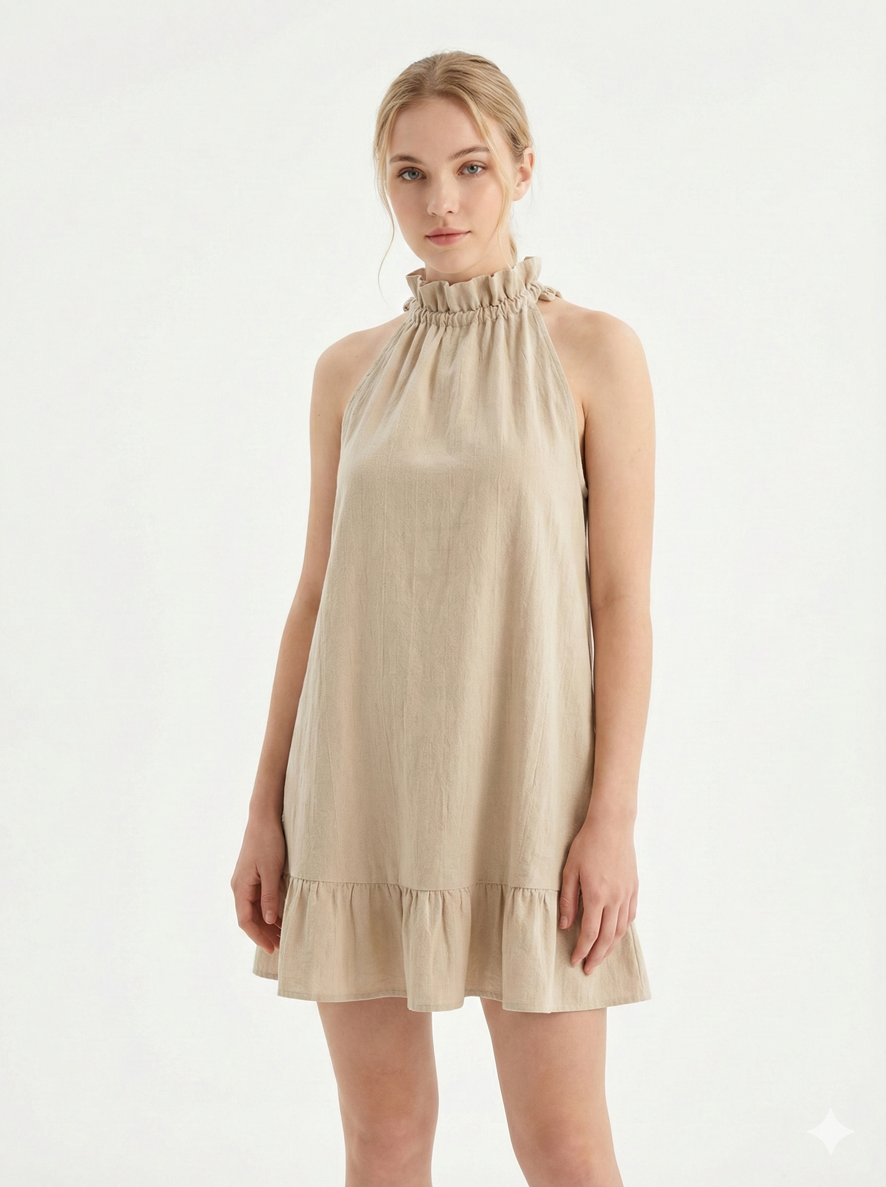 casa linen dress CORA DRESS M / Striped / Linen