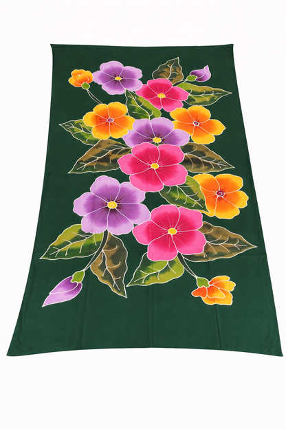Handmade Bali Floral Sarong – Beach Wrap Pareo | Sakura Sarong