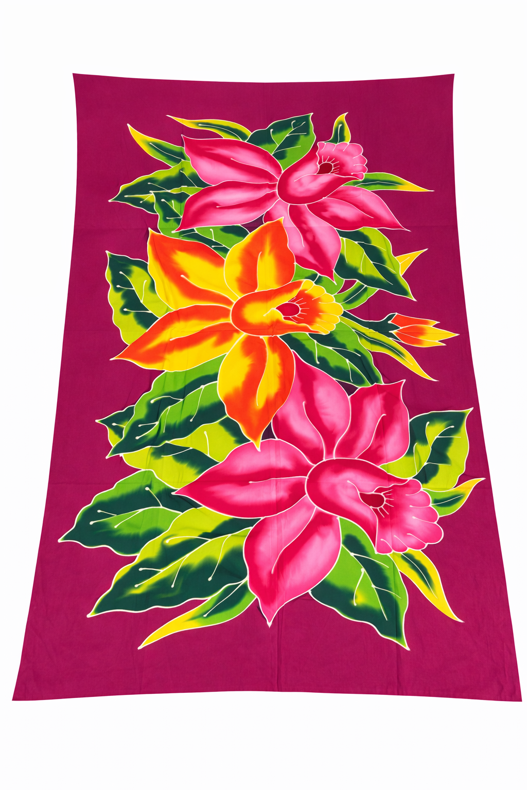 Handmade Bali Sarong | Big Lily floral | Aline My Label