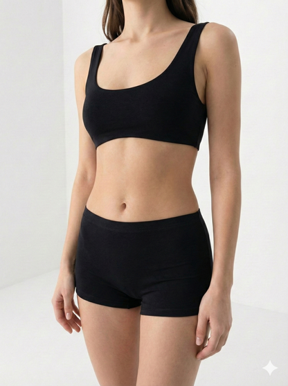 Black Calita TENCEL™ bra with smooth minimalist design