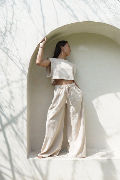Verbena Linen Crop Top