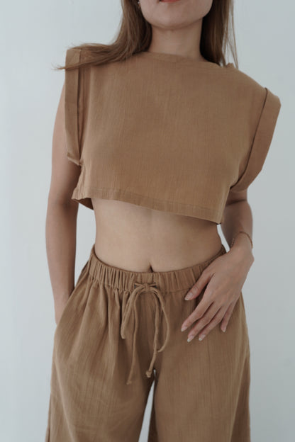 Verbena Linen Crop Top