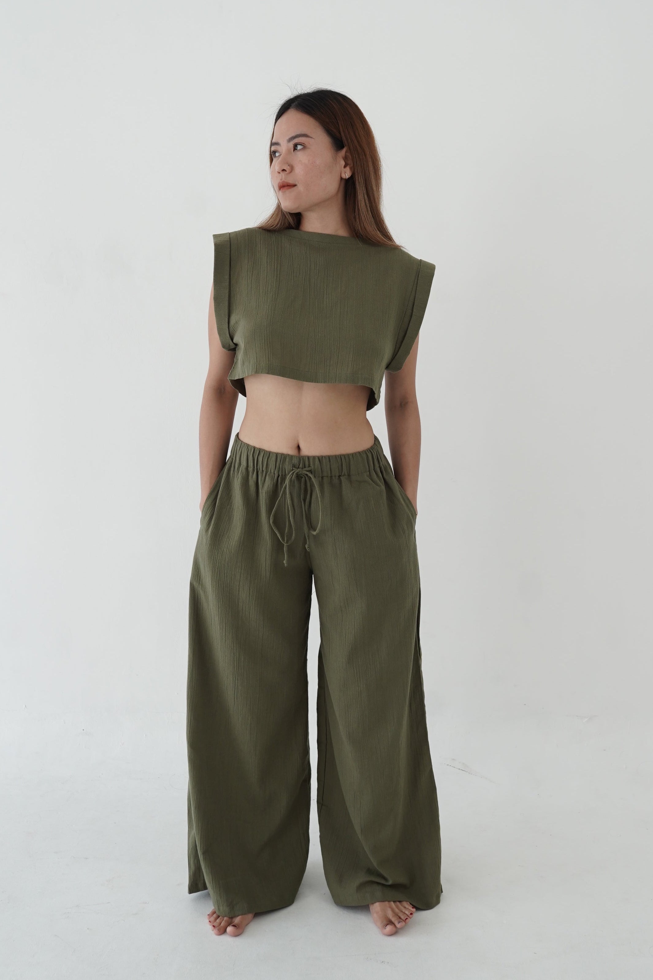 Hostas Wide-Leg Linen Pants – Women's Resort Trousers | Aline My Label