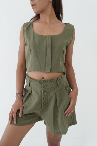 Aloysia High Waist Linen Short