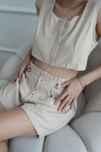 Aloysia High Waist Linen Short