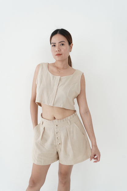 Aloysia High Waist Linen Short