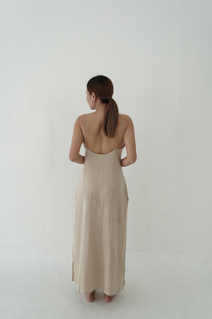 Lotus Maxi Linen Dress