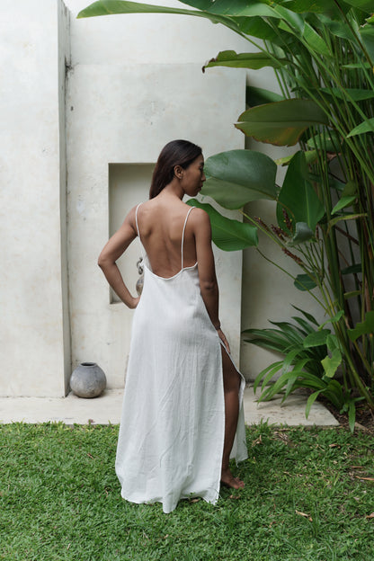 Lotus Maxi Linen Dress