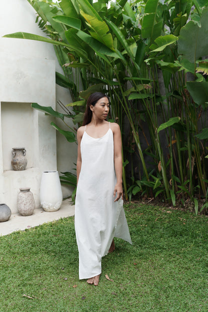 Lotus Maxi Linen Dress