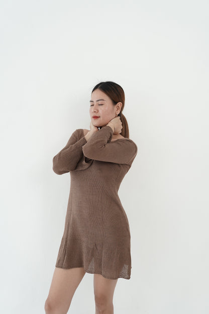 Cendana Cotton Knit Mini Dress