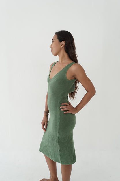 Gaharu Cotton Knit Midi Dress