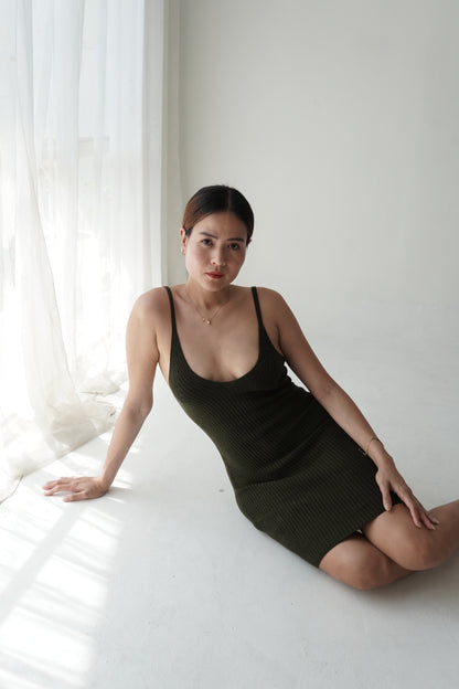 Lilian Cotton Knit Mini Dress