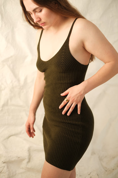 Lilian Cotton Knit Mini Dress