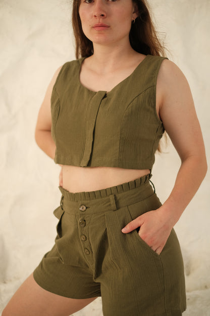 Aloysia High Waist Linen Short