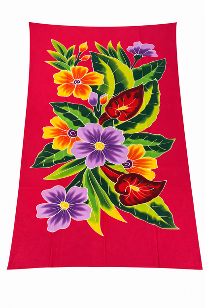 Handmade Bali sarong tropical floral beach wrap by Aline My Label