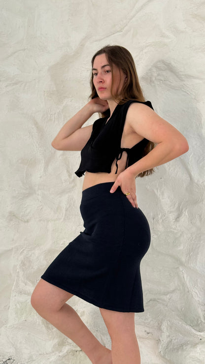 Cinnamon Knit Cap Sleeve Top – Handmade Cotton