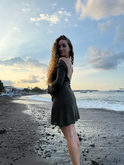 Cendana Cotton Knit Mini Dress