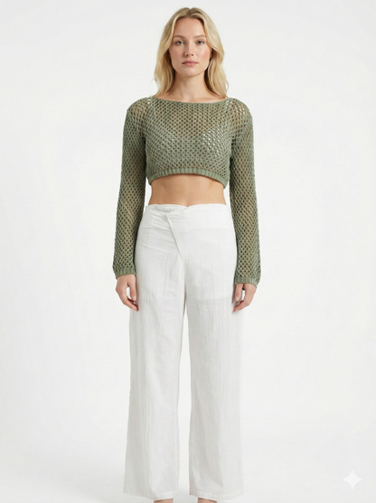 Vertiver Knit Long Sleeve Top – Lightweight Cotton