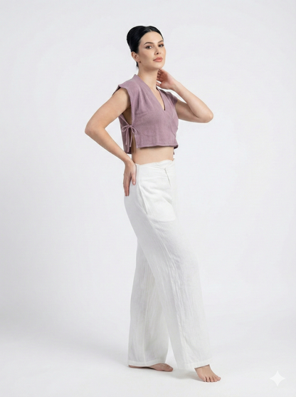 Cinnamon Knit Cap Sleeve Top – Handmade Cotton