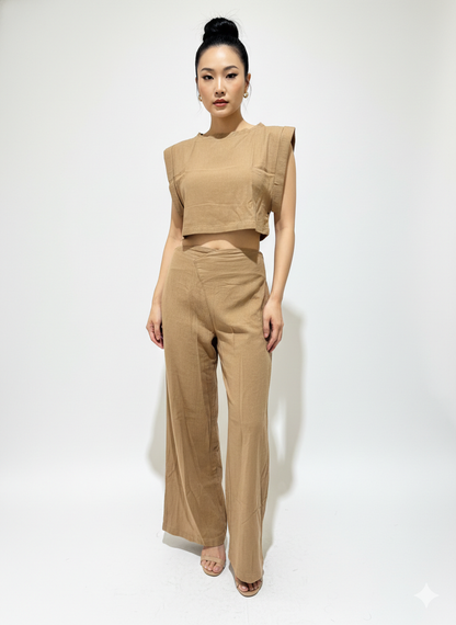 Verbena Linen Crop Top