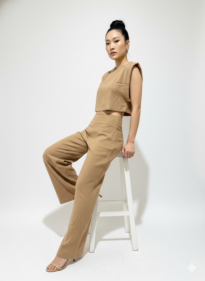 Verbena Linen Crop Top