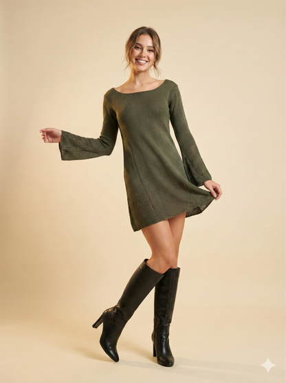 Cendana Cotton Knit Mini Dress