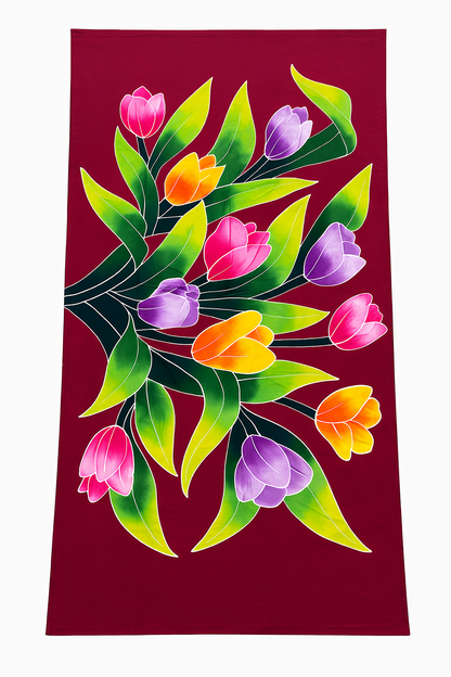 Tulip Handmade Bali Sarong – Tropical Floral Beach Wrap