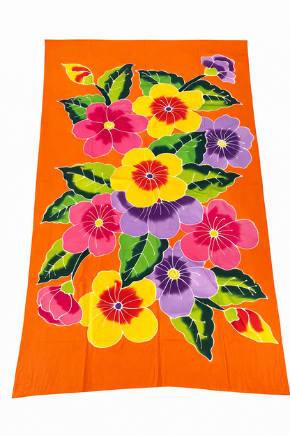 Handmade Bali Floral Sarong – Beach Wrap Pareo | Sakura Sarong