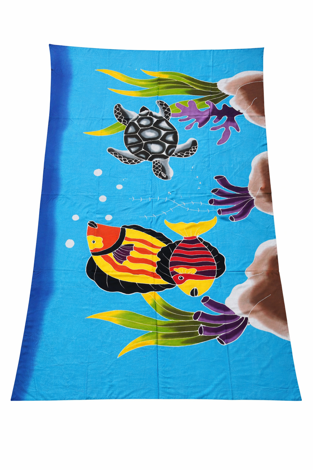 Blue tropical seaworld Bali sarong lightweight beach wrap