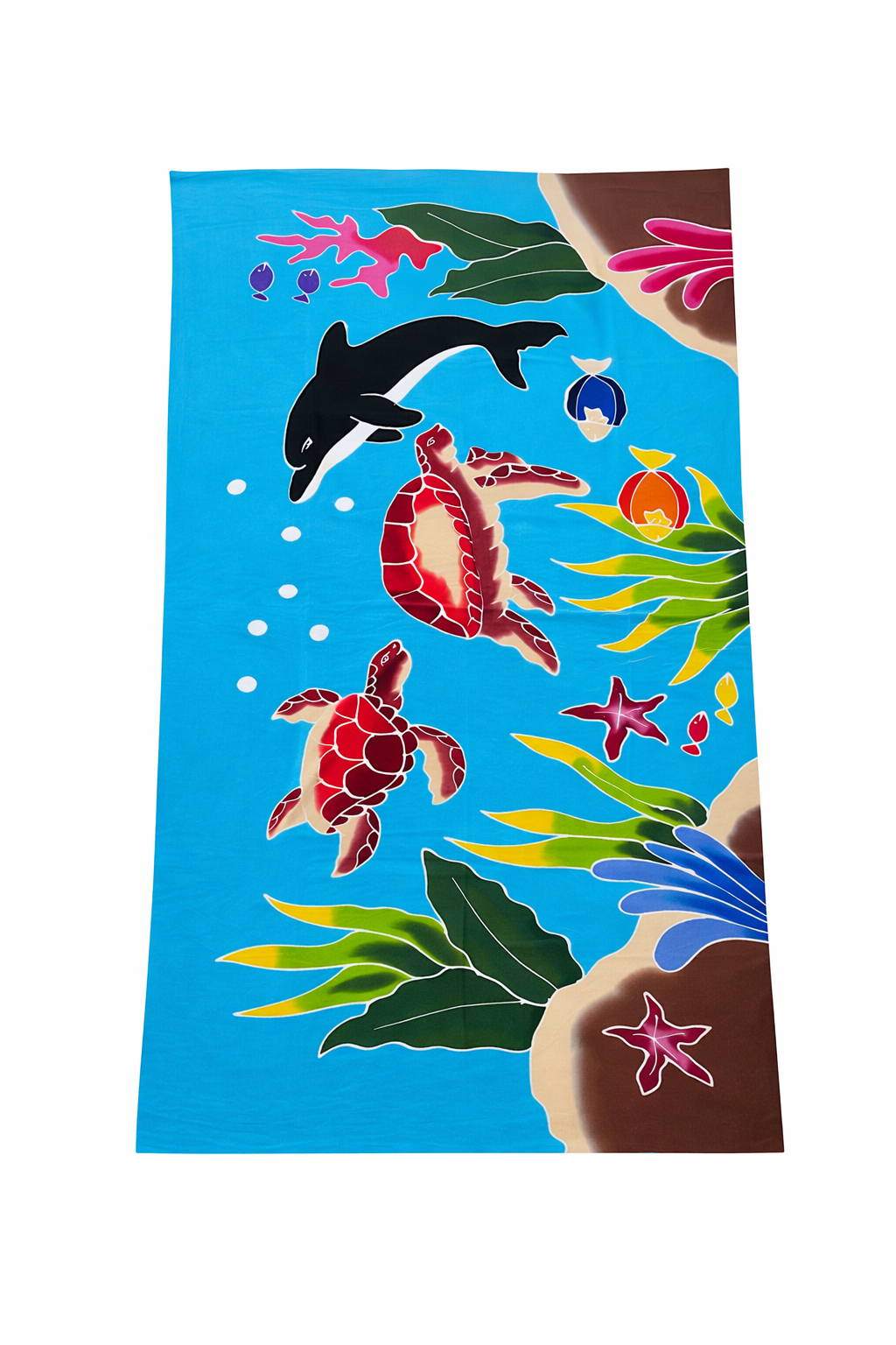 Colorful ocean design Bali sarong beach cover up by Aline My Label