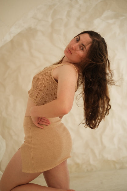 Sexy Laurus Knit Skirt | Handmade Cotton Skirt – Aline My Label