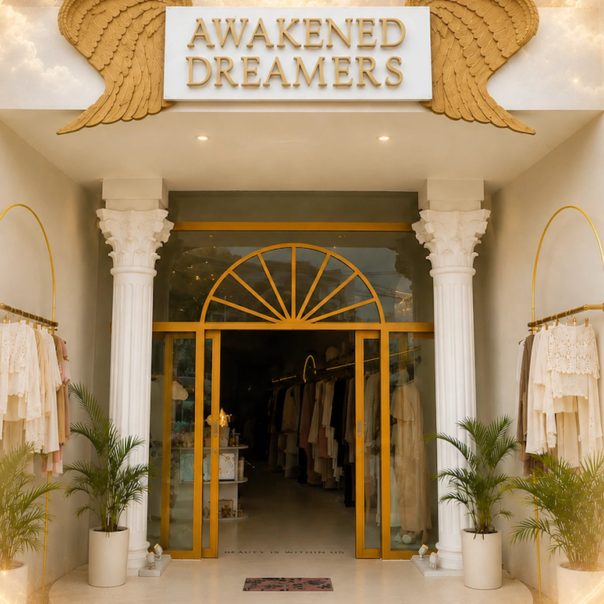 Awakened Dreamers boutique storefront in Bali, a stockist of Aline My Label