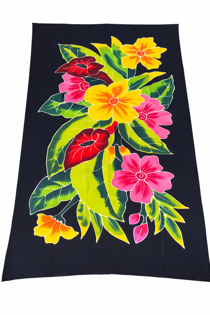 Handmade Bali sarong tropical floral beach wrap by Aline My Label