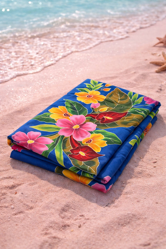 Handmade Bali sarong tropical floral beach wrap by Aline My Label